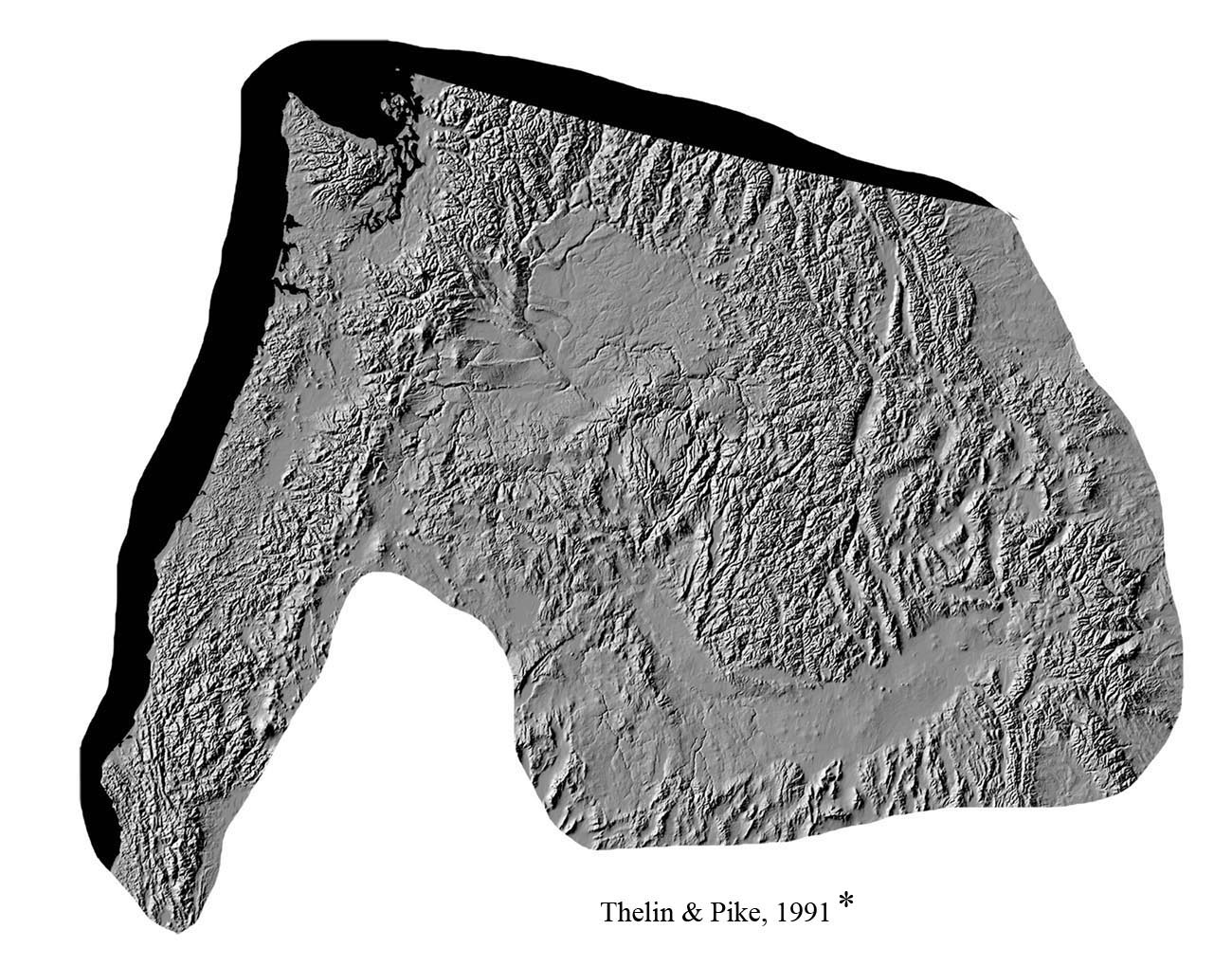 cascadia hill shade map